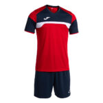 103732 DANUBIO III SET RED NAVY, set tricou si sort joma